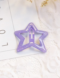 Fashion Purple Star Shape Decorated Hair Clip