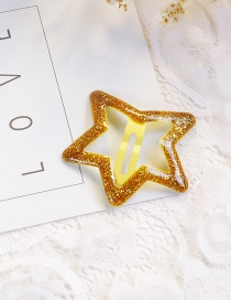 Fashion Yellow Star Shape Decorated Hair Clip