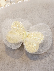 Fashion Light Yellow Bowknot Shape Decorated Hair Clip