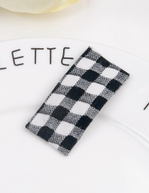 Fashion Black+white Grids Pattern Decorated Hair Clip