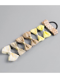 Fashion Multi-color Bowknot Shape Decorated Hair Clip(7pcs)