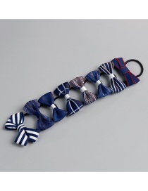 Fashion Navy Bowknot Shape Decorated Hair Clip(8pcs)