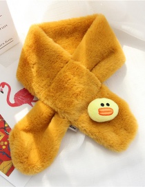 Fashion Yellow Duck Shape Decorated Child Scarf
