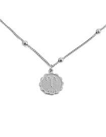 Fashion Silver Color Pure Color Decorated Aries Necklace