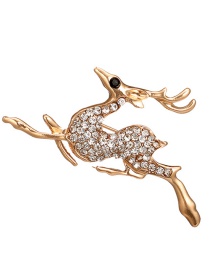 Fashion Gold Color Deer Shape Design Brooch