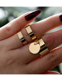 Fashion Gold Color Pure Color Decorated Rings(2pcs)