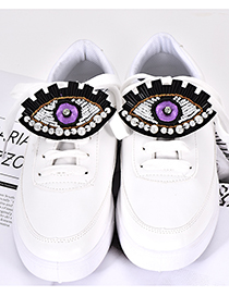 Fashion Purple Eye Shape Decorated Shoe Buckle