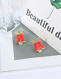Fashion Red Bell Shape Decorated Earrings