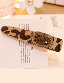 Fashion Khaki Diamond Decorated Hair Clip