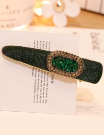 Fashion Green Diamond Decorated Hair Clip