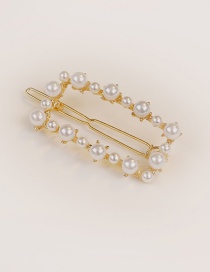 Fashion Gold Color Square Shape Decorated Hair Clip
