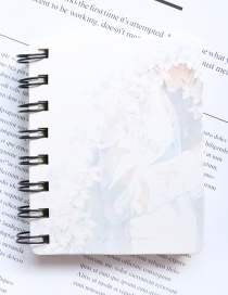 Fashion White Flower Pattern Decorated Notebook(100 Sheets)