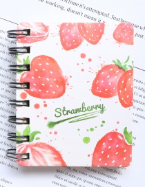 Fashion Red Strawberry Pattern Decorated Notebook(100 Sheets)