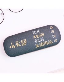 Fashion Dark Green Letter Pattern Decorated Glasses Case