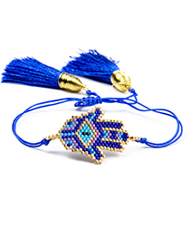 Fashion Blue Hand Shape Decorated Bracelet