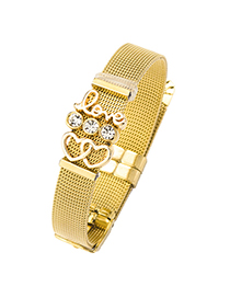 Fashion Gold Color Heart&letter Shape Decorated Bracelet