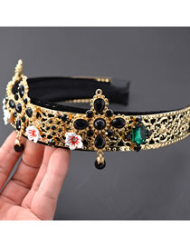 Fashion Gold Color Diamond Decorated Headband