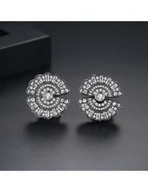 Fashion Gun Black Full Diamond Decorated Earrings