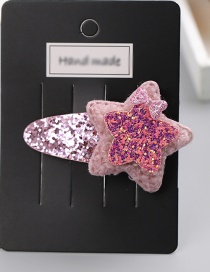 Fashion Pink Star Shape Decorated Hair Clip