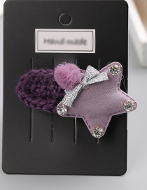 Fashion Purple Star Shape Decorated Hair Clip