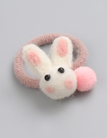 Fashion White+pink Rabbit Shape Decorated Hair Rope