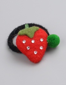Fashion Red Strawberry Shape Decorated Hair Rope