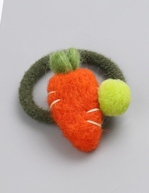 Fashion Olive Green+orange Carrot Shape Decorated Hair Rope