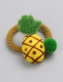 Fashion Yellow Pineapple Shape Decorated Hair Rope