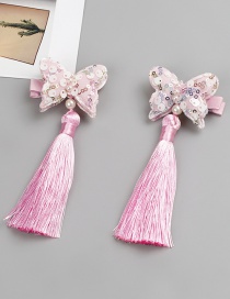 Fashion Pink Butterfly Shape Decorated Hair Clip (2 Pcs )