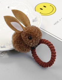 Fashion Brown Rabbit Shape Decorated Hair Rope