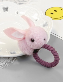 Fashion Pink Rabbit Shape Decorated Hair Rope