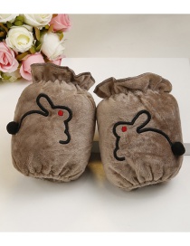 Fashion Brown Rabbit Pattern Decorated Sleeve For Child