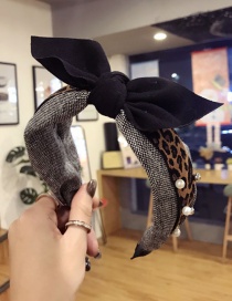 Fashion Black Leopard Pattern Decorated Hair Hoop