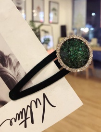 Fashion Green Round Shape Diamond Decorated Hairpin