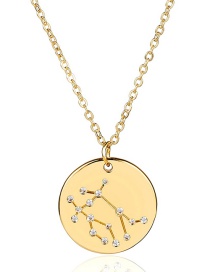 Fashion Gold Color Gemini Shape Decorated Necklace