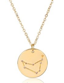 Fashion Gold Color Capricorn Shape Decorated Necklace