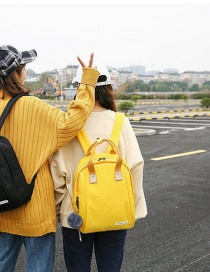 Yellow Yellow Pure Color Design Waterproof Backpack