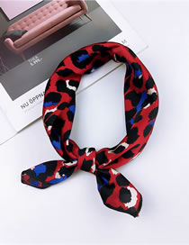 Fashion Red Leopard Pattern Decorated Scarf