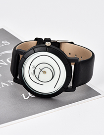 Fashion White Round Shape Dial Design Simple Watch