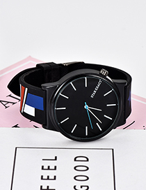 Fashion Black Graffiti Pattern Decorated Watch