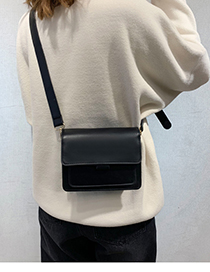 Fashion Black Pure Color Design Square Shape Bags
