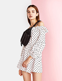 Fashion White Spot Pattern Decorated Jumpsuit