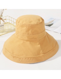 Fashion Khaki Pure Color Decorated Sunshade Hat