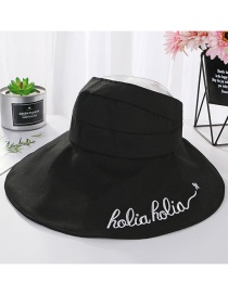 Fashion Black Letter Pattern Decorated Sunshade Hat