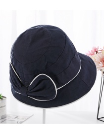 Fashion Navy Bowknot Shape Decorated Sunshade Hat