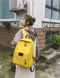 Fashion Yellow Heart Shape Decorated Backpack