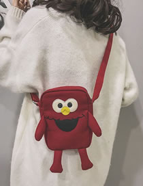 Fashion Red Cartoon Pattern Decorated Shoulder Bag