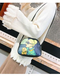 Fashion Multi-color Dog&girl Pattern Decorated Shoulder Bag