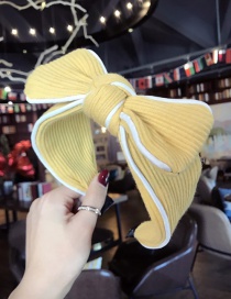 Fashion Yellow Bowknot Shape Decorated Hair Hoop