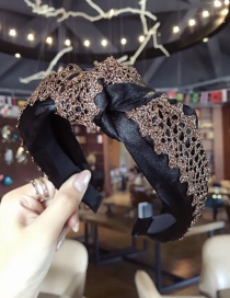 Fashion Coffee Cross Shape Decorated Hair Hoop